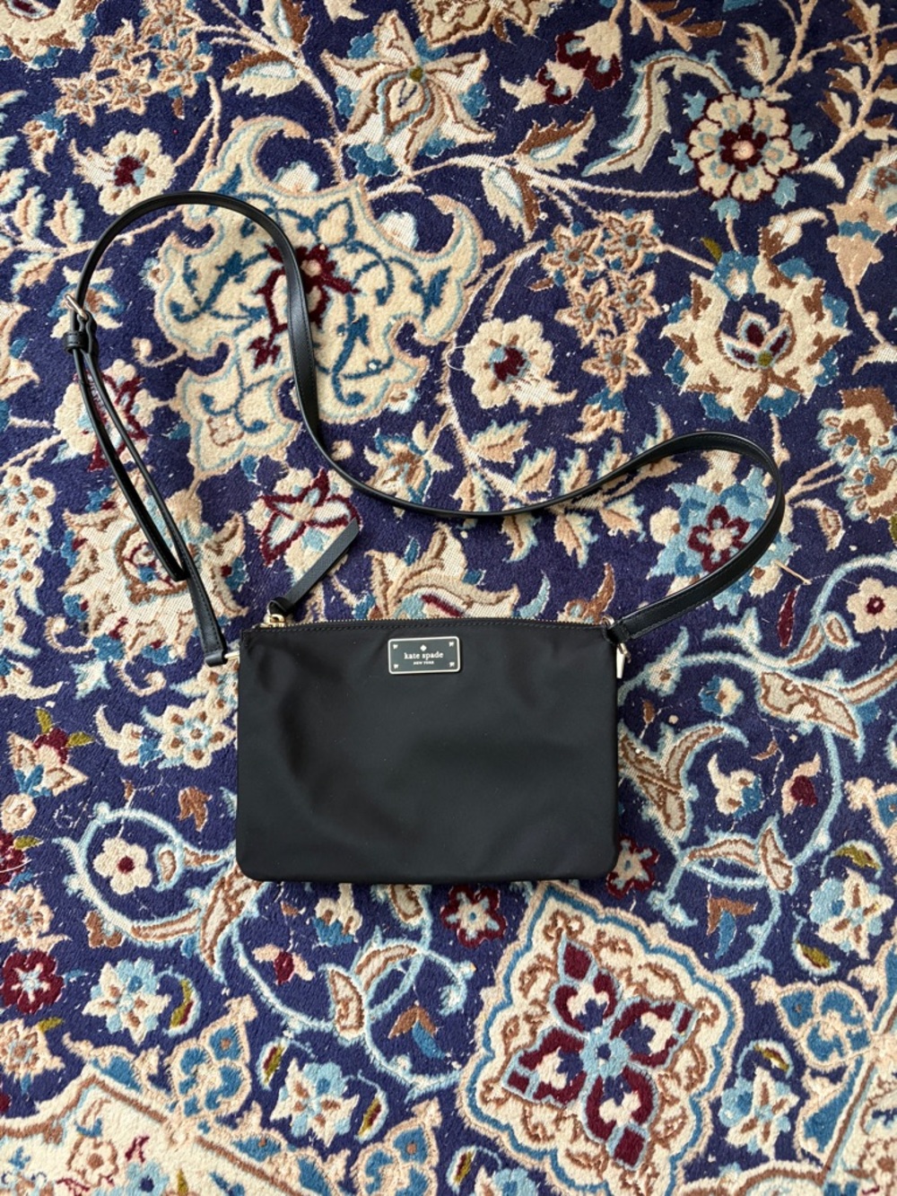 kate spade Black Nylon Crossbody Pouch with Adjustable Strap